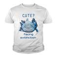 Cute Axolotl Facing Extinction Youth T-shirt