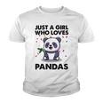 Funny Just A Girl Who Loves Pandas 651 Shirt Youth T-shirt