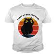 Funny Vintage Black Cat I Left My Bed For This Youth T-shirt