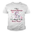 I Have Arteriovenous Malformation Im Allowed To Do Weird Things Funny Unicorn Burgundy Ribbon Arteriovenous Malformation Support Arteriovenous Malformation Awareness Youth T-shirt