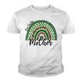 One Lucky Mother Irish Rainbow Leopard St Patricks Day Youth T-shirt