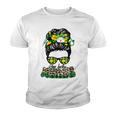 One Lucky Nurse Irish Leopard Messy Bun St Patricks Day Youth T-shirt