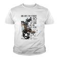 Retro Cowgirl Riding Horse Into Forest I Go Western Cowboy Youth T-shirt