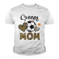 Soccer Mom Game Day Cheer Mom Leopard Mothers Day Youth T-shirt