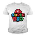 Super Bro Funny Brother Video Gaming Lover Gift Birthday Holiday By Mesa Cute Youth T-shirt