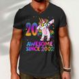 20 Year Old Unicorn Dabbing 20Th Birthday Girl Unicorn Party Men V-Neck Tshirt