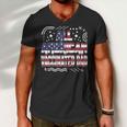 4Th Of July All American Vaccinated Dad Usa Flag America Ind Men V-Neck Tshirt