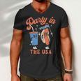 4Th Of July For Hotdog Lover Party In The Usa Men V-Neck Tshirt