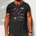 97 Years Old Awesome Floral 1925 97Th Birthday Gift Men V-Neck Tshirt