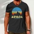 Arvada Colorado Mountains Vintage Retro Men V-Neck Tshirt