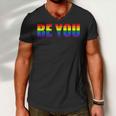 Be You Lgbt Flag Gay Pride Month Transgender Men V-Neck Tshirt
