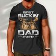 Best Buckin Dad Ever Deer Hunting Bucking Father Men V-Neck Tshirt