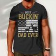 Best Buckin Dad Ever Funny Deer Hunter Cool Hunting Men V-Neck Tshirt