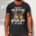 Best Buckin Pap Ever Deer Hunting Bucking Father Men V-Neck Tshirt