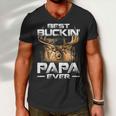 Best Buckin Papa Ever Deer Hunting Bucking Father Men V-Neck Tshirt