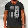 Best Dad Ever Flag American Funny Fathers Day For Dad Son Men V-Neck Tshirt