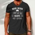 Book Nerds Dont Get Old - Funny Bookworm Reader Reading Men V-Neck Tshirt