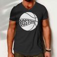 Boston Retro City Massachusetts State Basketball Men V-Neck Tshirt