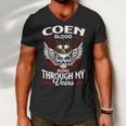 Coen Blood Runs Through My Veins Name V2 Men V-Neck Tshirt