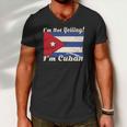 Cuban Flag Cuba Funny Saying Im Not Yelling Im Cuban Men V-Neck Tshirt