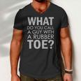 Dad Joke Novelty Tee The One About A Guy With A Rubber Toe Men V-Neck Tshirt Dad Joke Novelty Tee The One About A Guy With A Rubber Toe Men V-Neck Tshirt