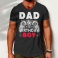 Dad Of Birthday Boy Time To Level Up Video Game Birthday Men V-Neck Tshirt
