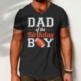 Dad Of The Birthday Boy Football Men V-Neck Tshirt