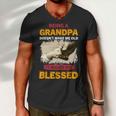 Father Grandpa Being A Grandpa Doesnt Make Me Old It Makes Me Blessed 61 Family Dad Men V-Neck Tshirt