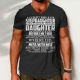 Father Grandpa Step Dad I Have A Freaking Awesome Daughter 118 Family Dad Men V-Neck Tshirt