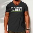 Father Mows Best Gift Fathers Day Lawn Funny Grass Men V-Neck Tshirt