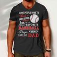 Favorite Baseball Player Calls Me Dad V3 Men V-Neck Tshirt