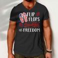 Flip Flops Fireworks And Freedom 4Th Of July V2 Men V-Neck Tshirt
