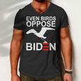 Funny Even Birds Oppose Biden Men V-Neck Tshirt