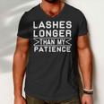 Funny Lashes Longer Than My Patience Men V-Neck Tshirt