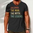 Gallaher Name Shirt Gallaher Family Name V3 Men V-Neck Tshirt