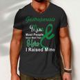 Gastroparesis Warrior Skull Women Vintage Green Ribbon Gastroparesis Gastroparesis Awareness V2 Men V-Neck Tshirt