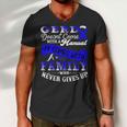 Gerd Doesnt Come With A Manual It Comes With A Family Who Never Gives Up Periwinkle Blue Ribbon Gastroesophageal Reflux Disease Gerd Awareness Men V-Neck Tshirt