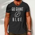 Go Giant Blue New York Football Men V-Neck Tshirt