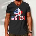 Happy Canada Day Usa Pride Us Flag Day Useh Canadian Men V-Neck Tshirt