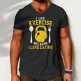 I Like Exercise Because I Love Eating Gym Workout Fitness Men V-Neck Tshirt