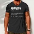 Kingston Name Gift Kingston Funny Definition Men V-Neck Tshirt