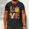 Love Unicorn Turkey Thanksgiving Happy 15 Shirt Men V-Neck Tshirt