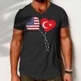 Loving Usa Turkey Flag Heart Turkish 13 Shirt Men V-Neck Tshirt