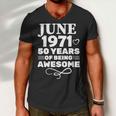 Made In June 1971 50 Years Of Being Awesome Men V-Neck Tshirt