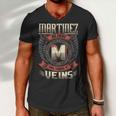 Martinez Blood Run Through My Veins Name Men V-Neck Tshirt