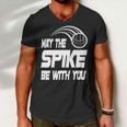 May The Spike Be With You Funny Volleyball Men V-Neck Tshirt