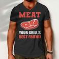 Meat Your Grill’S Best Friend Butcher Chef Cook Bbq Men V-Neck Tshirt