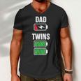 Mens Funny Dad Fathers Day Birthday Twins Twin Dad Men V-Neck Tshirt