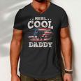 Mens Gift For Fathers Day Tee - Fishing Reel Cool Daddy Men V-Neck Tshirt