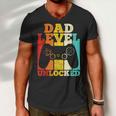 Mens Pregnancy Announcement Dad Level Unlocked Soon To Be Father V2 Men V-Neck Tshirt